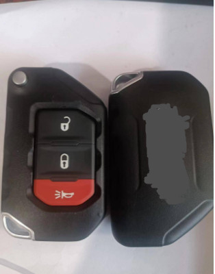 Jeep Wrangler OHT1130261 Keyless Flip Car Remote Key Untuk Tombol 433Mhz 2 + 1