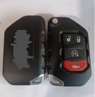 433Mhz 3 + 1 tombol OHT1130261 Kunci Balik Tanpa Kunci Untuk Jeep Wrangler Gladiator