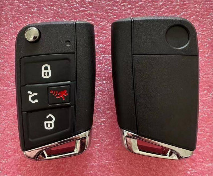 315Mhz 3 + 1 tombol NBGFS12P01 5G0959752BE Kunci Balik Tanpa Kunci Untuk VW GTI Golf