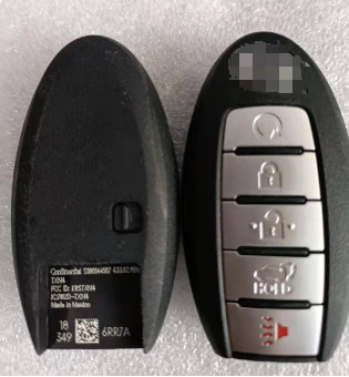 433Mhz 4+1 tombol 4A Chip S180144507 KR5TXN4 Smart Key Untuk Nissan Rouge