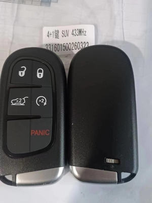 4+1Btn GQ4-54T 68141580AF 4A Chip 433MHz Smart Control Car Key Untuk Jeep Cherokee 2014-2019